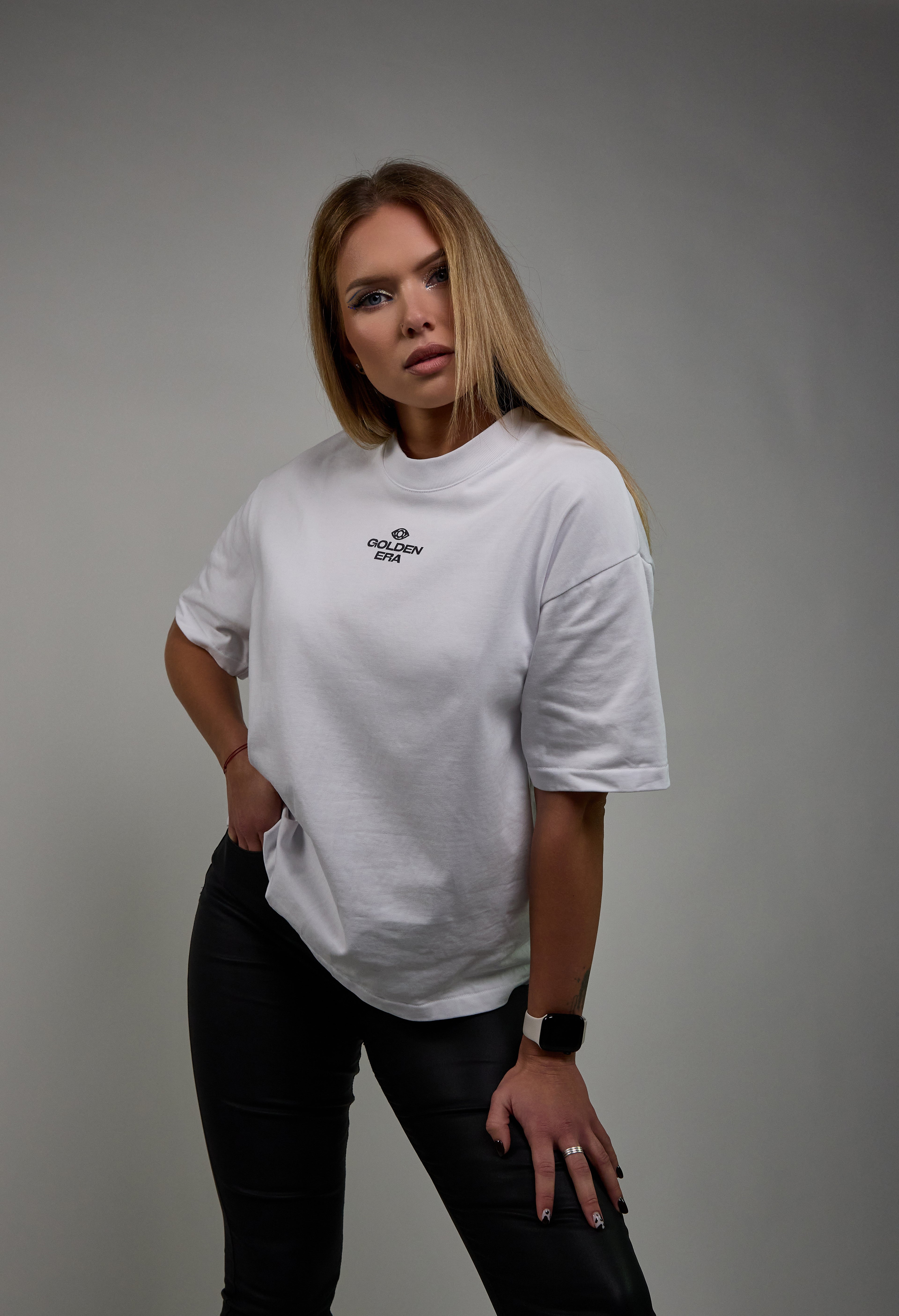 Golden Era “Art Line” Balti Marškinėliai Moterims