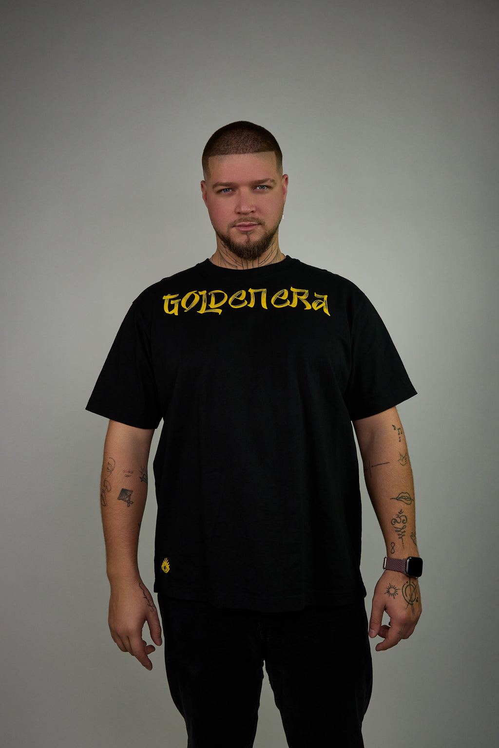 “Golden Star” Juodi Marškinėliai Vyrams