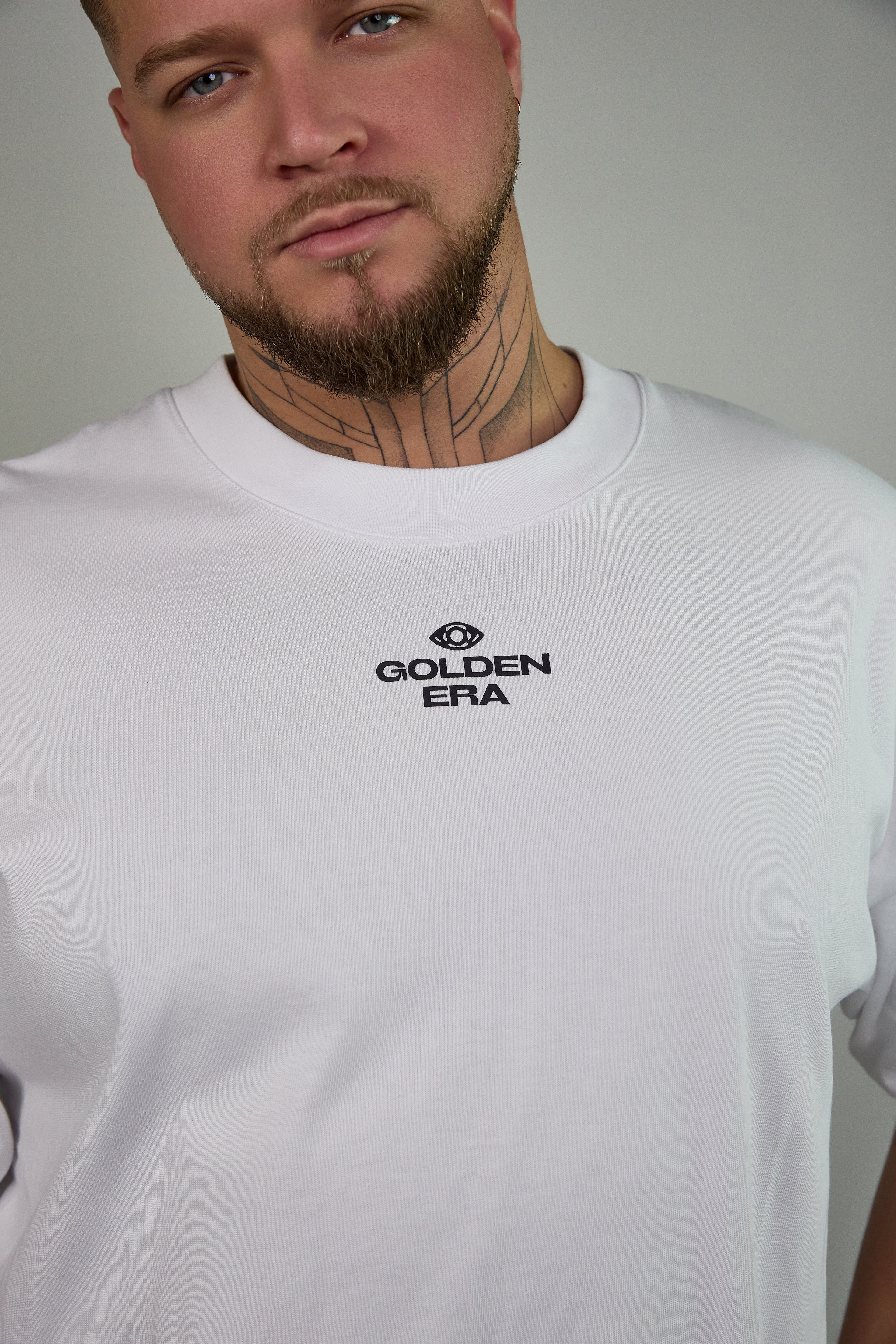 Golden Era “Art Line” Balti Marškinėliai Vyrams