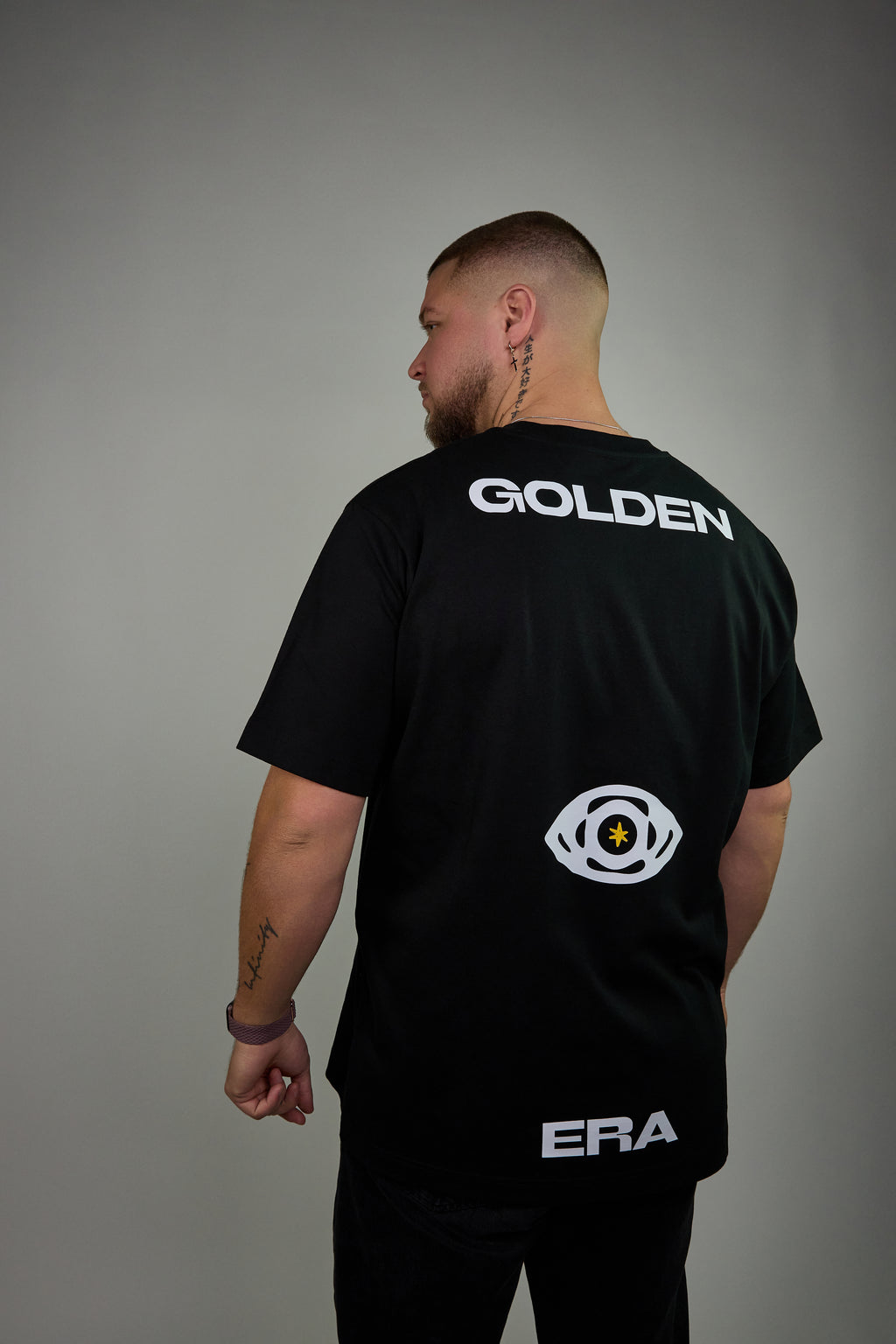 Golden Era “Signature Star” Juodi Marškinėliai Vyrams