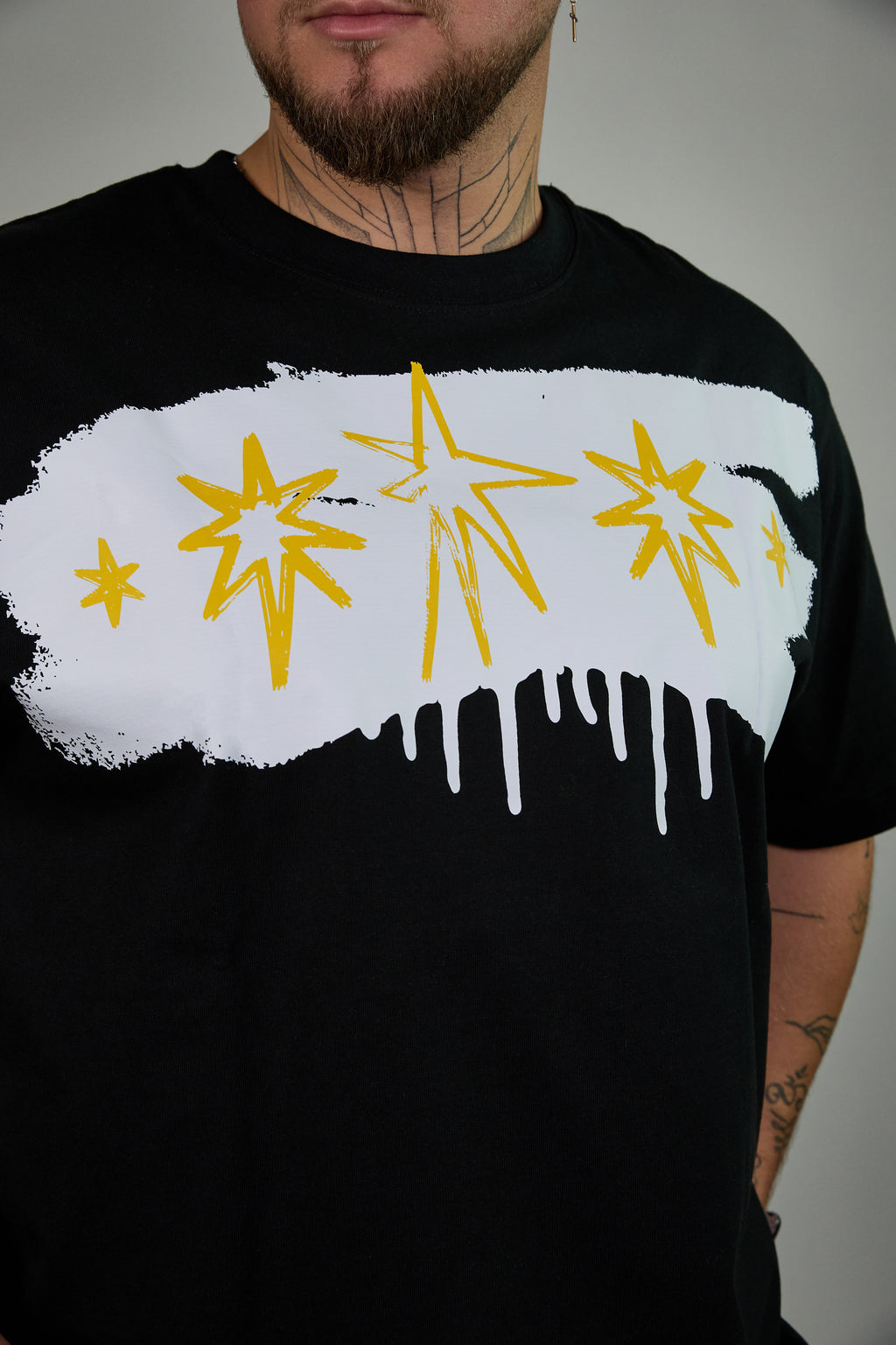 Golden Era “Signature Star” Juodi Marškinėliai Vyrams