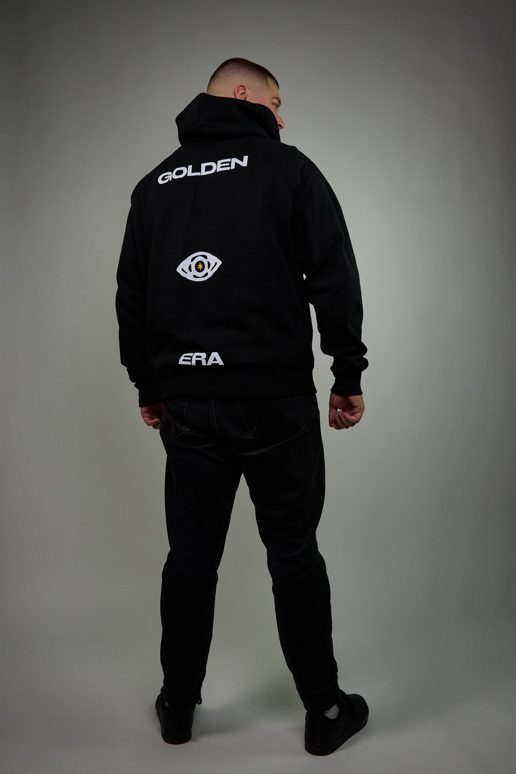 Golden Era Signature Džemperis su Kapišonu – Juodas Vyrams